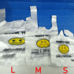 Thank You Printed Plastic Bag M 26cmX31cm 12pcs